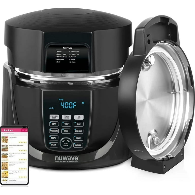 NuWave Duet Multifunction Air Fryer & Pressure Cooker with NuWave Duet Multifunction Air Fryer & Pressure Cooker with