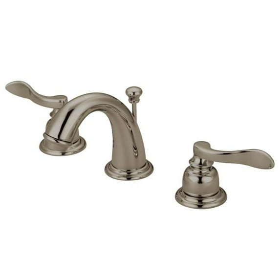 NuWave French Mini Widespread Lavatory Faucet with ABS & Brass Pop-Up, Satin Nickel