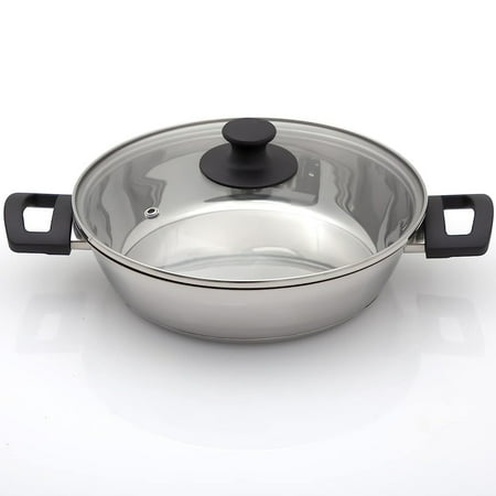 NuWave Kitchen 2 Quart Stainless Steel Pot with Glass Lid - Multipurpose Use for Home Kitchen or Restaurant