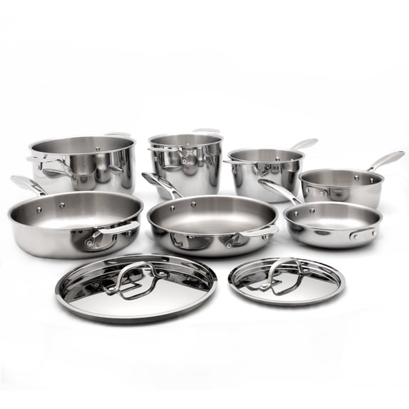NuWave Professional 9 Pieces Induction Cookware Set, Heavy-Duty Tri-Ply ...