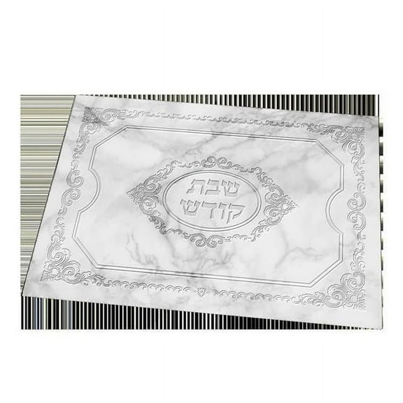 Nua 58289 12 x 15.75 in. Tempered Glass Silver Marble Challah Board, Large - 10 Piece