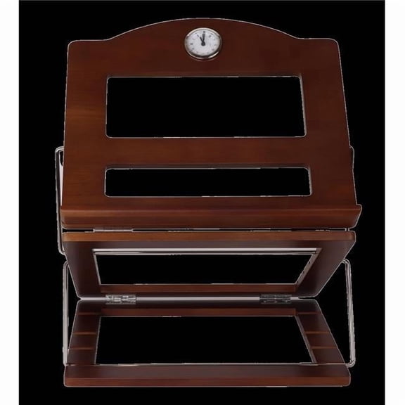 Nua 59972 Oak Wood Table Top Shtender with Clock - Adjustable Height