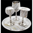 thumbnail image 1 of Nua 60178 Aluminum Havdalah Set, White & Gold, 1 of 1