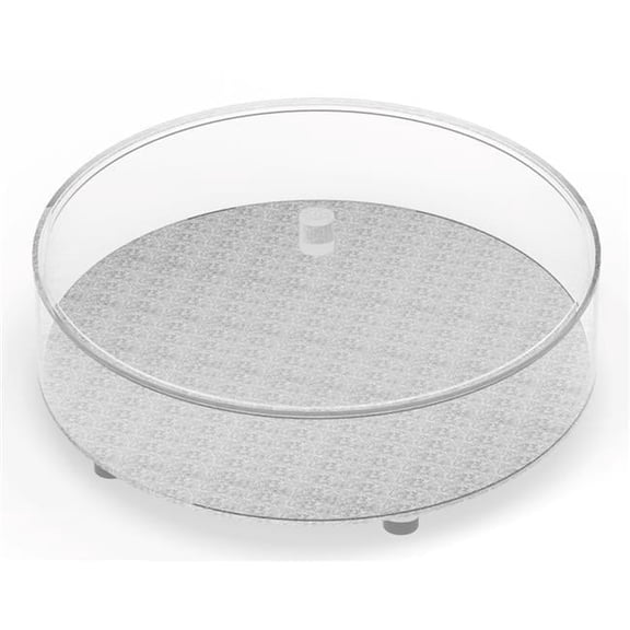 Nua 60212 Textured Design Acrylic Matzoh Box, Silver