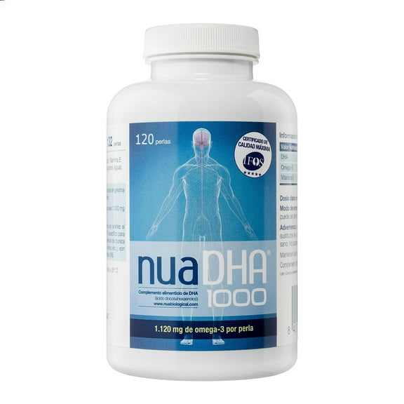 Nua Biological – NuaDHA 1000 Capsules | Compact Medicine Dosing Organizer, 120 Count