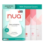 Nua Ultra-Safe 12 Sanitary Pads For Women | 3 sizes in 1 3 Heavy Flow-XL+, 5 Medium-XL & 4 Light-L | Safe on Skin | Toxic-Free & Rash-Free | Unscented | Leakproof | With 12 Secure Shield Covers