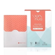 Nua Ultra-Safe Sanitary Pads For Women | 12 Ultra Thin Pads | Heavy Flow - XL+ | Safe on Skin | Toxic-Free & Rash-Free | Unscented | 50% Wider Back| Leakproof | With 12 Disposable Covers| Made Safe