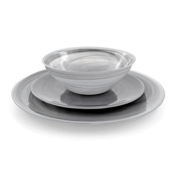 Nuage Dinnerware Set, Graphite - 12 Piece