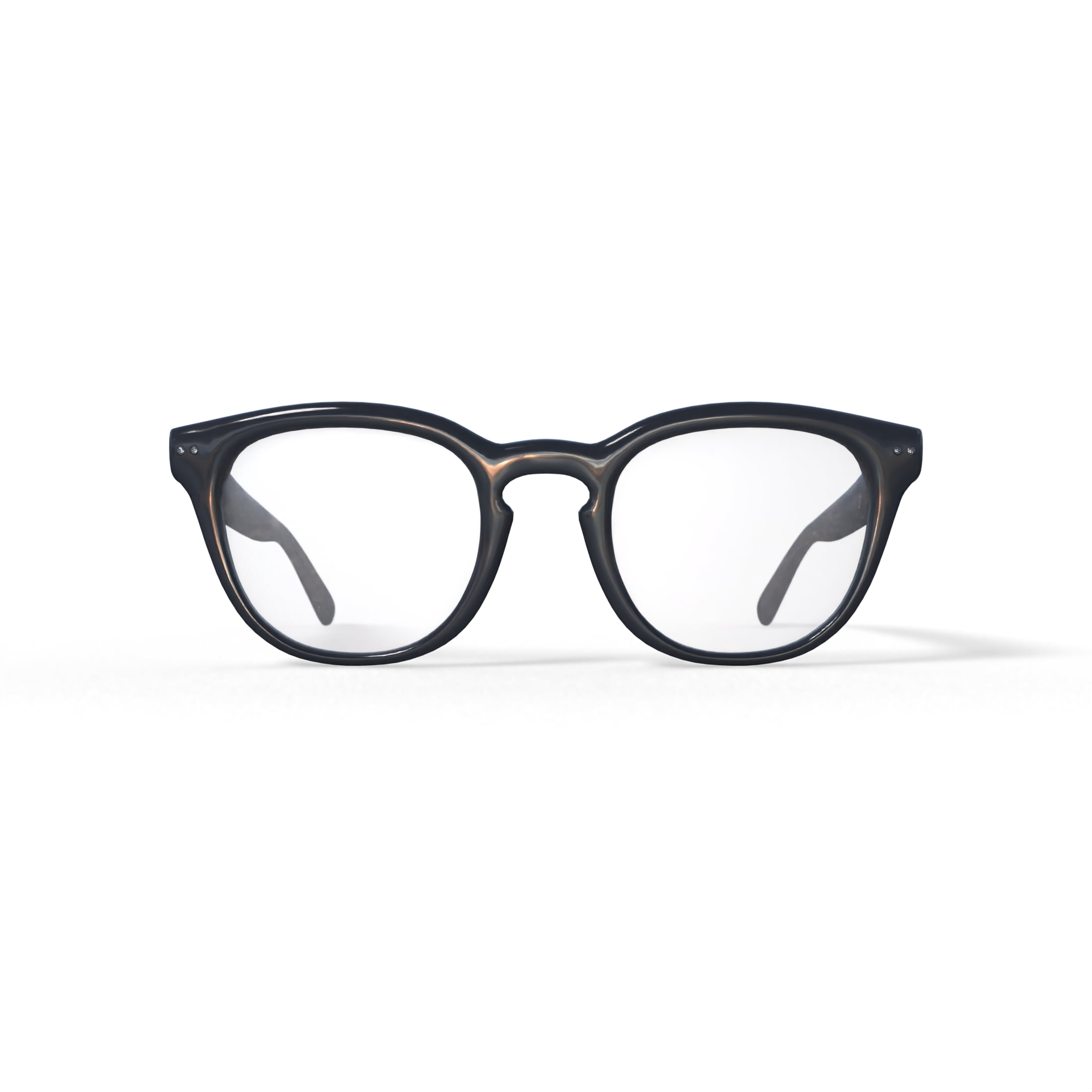 Nuance Audio Panthos Smart Glasses, Prescription Hearing Eyeglasses, Size 48, Shiny Black/Demo Lens