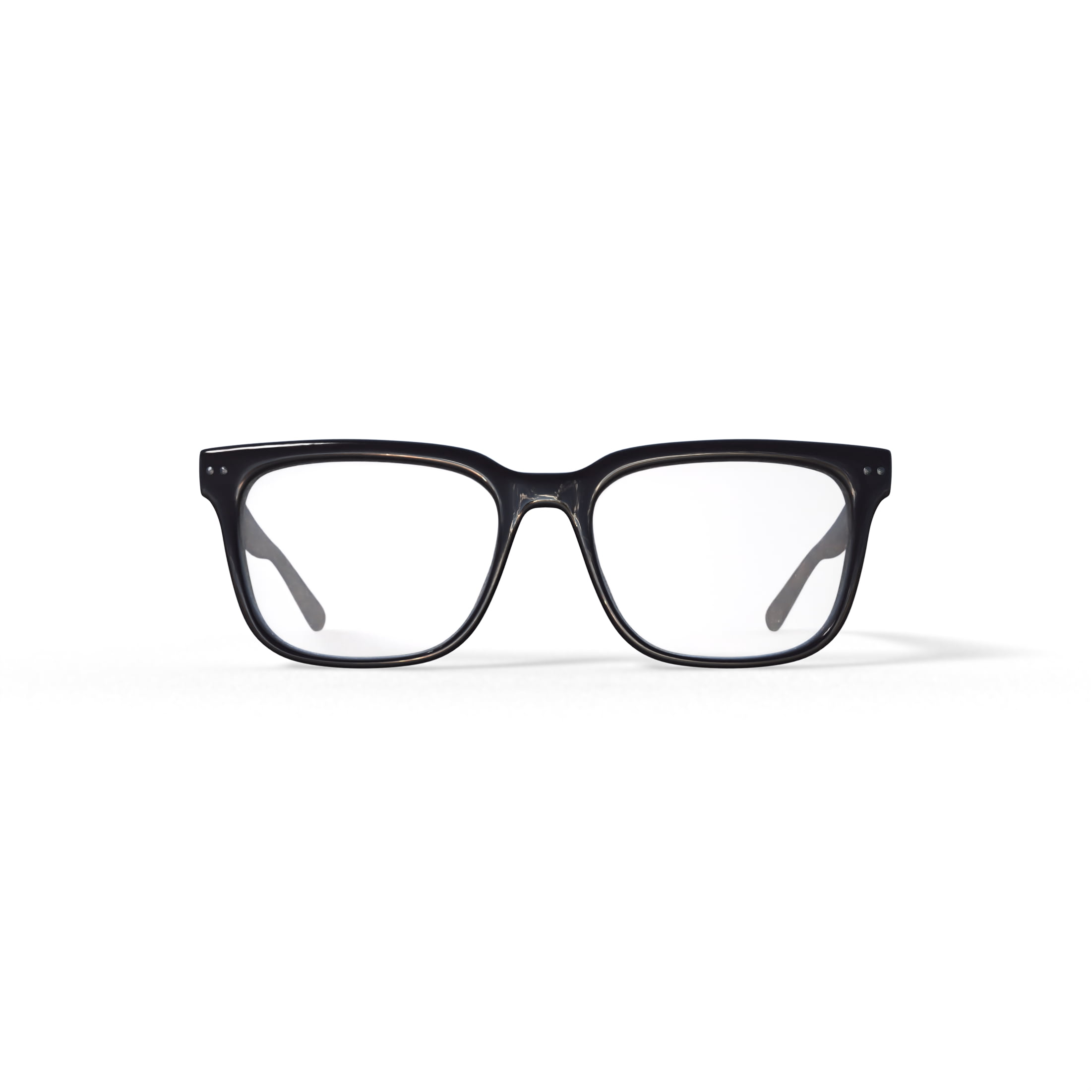 Nuance Audio Square Smart Glasses, Prescription Hearing Eyeglasses, Size 56, Shiny Black/Demo Lens