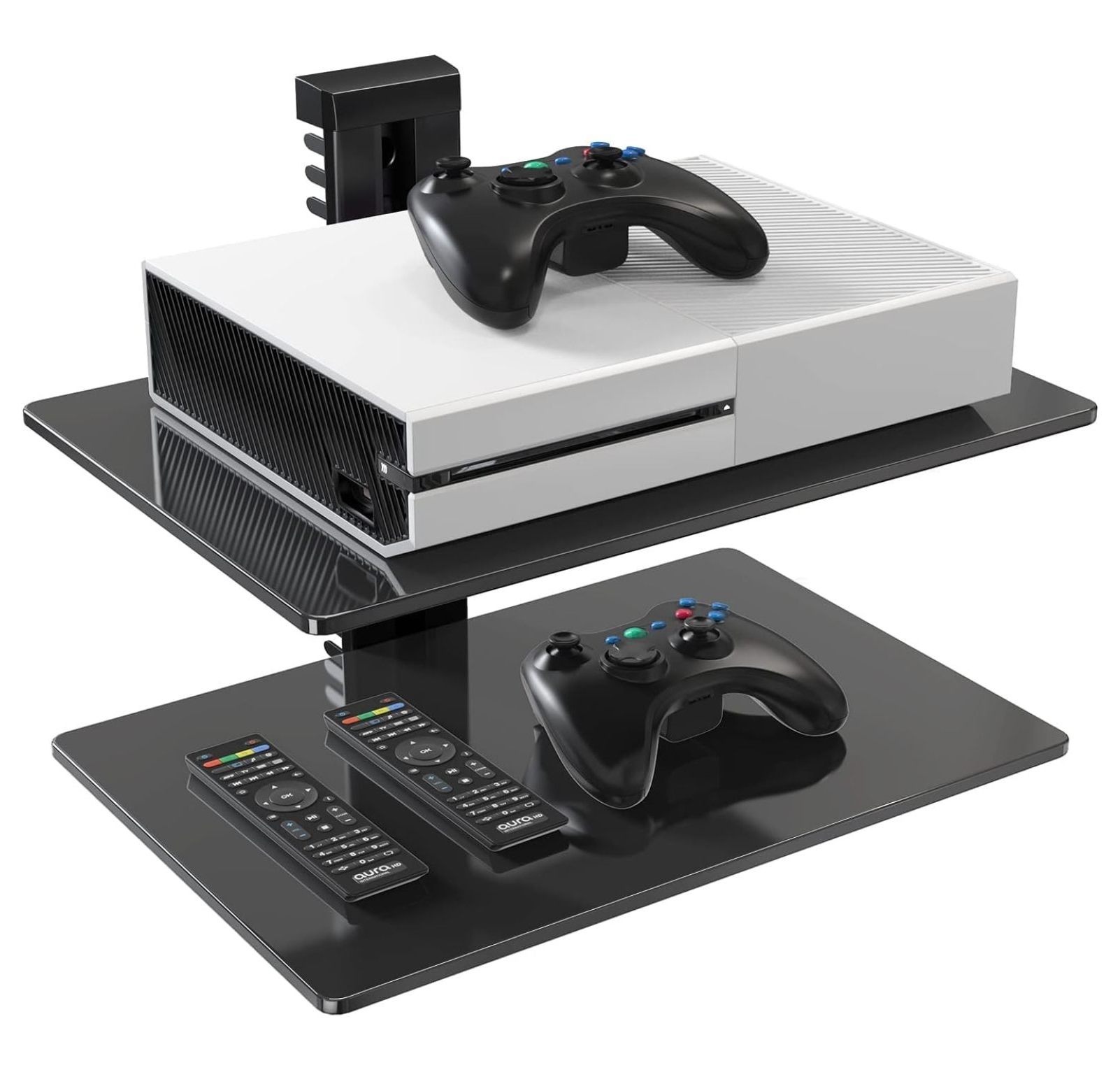 Nuandong Home Floating AV Shelf Double Wall Mount TV Shelf Holds up