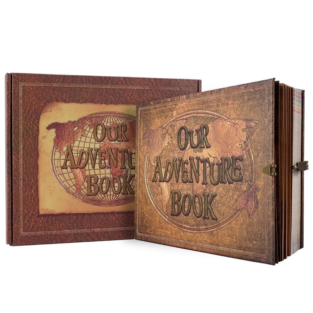 Nuao 180 Pages Our Adventure Book Scrapbook Photo Album, Leather Hardcover Travel Scrap Books Memory Book Gift for Anniversary Wedding Mother's Day