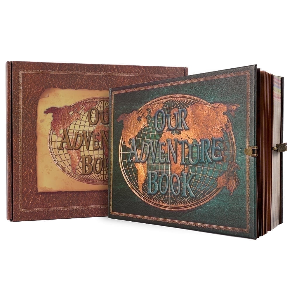 Nuao 180 Pages Our Adventure Book Scrapbook Photo Album, Leather Hardcover Travel Scrap Books Memory Book Gift for Anniversary Wedding Mother's Day