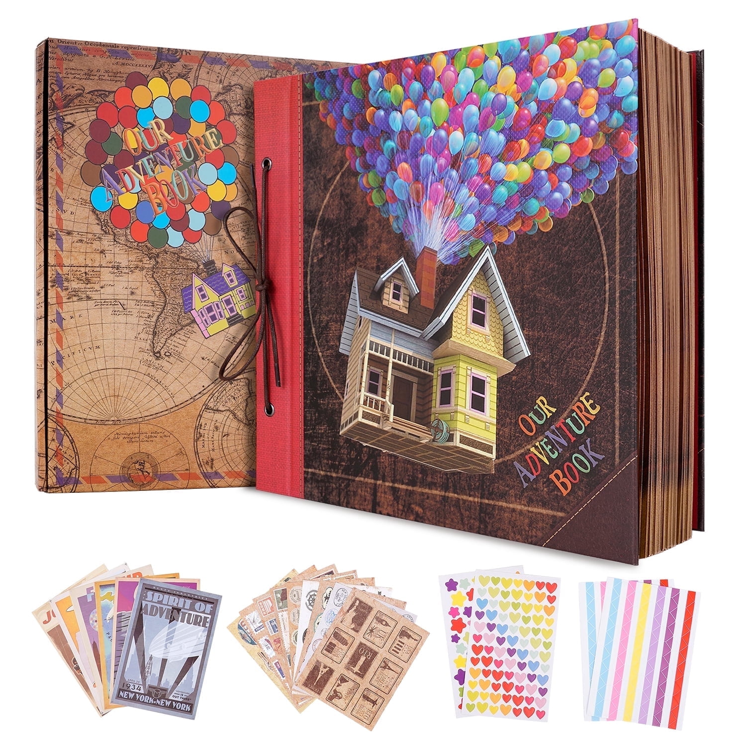 Nuao Large 12x12 Scrapbook Photo Album, 60 Pages Our Adventure Book Hardcover Travel Scrap Books Memory Book Gift for Anniversary Wedding Mother's Day