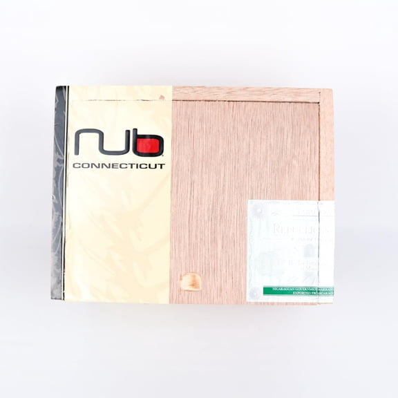 Nub Connecticut 358 Empty Wood Cigar Box 6" x 4.5" x 4"