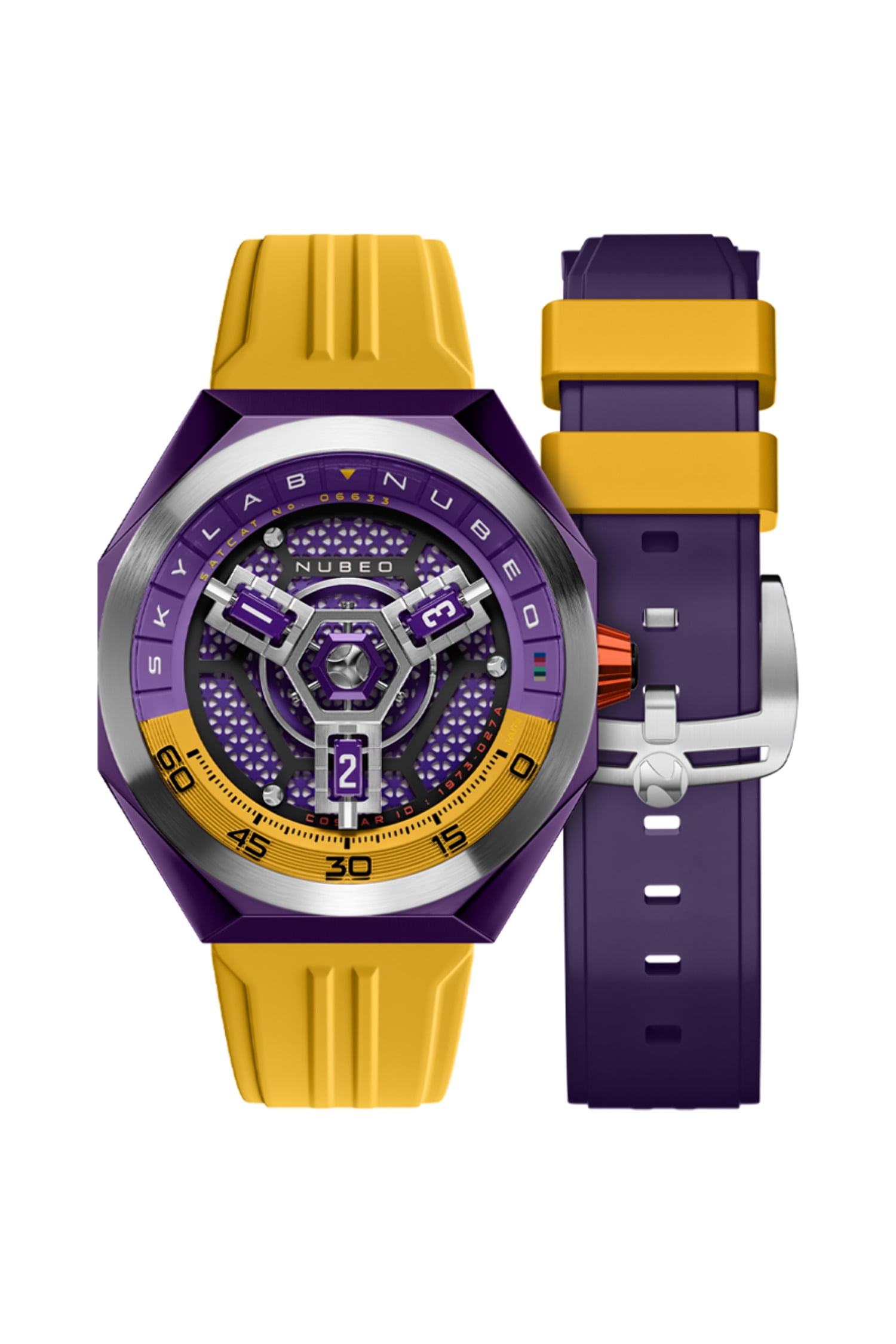 Nubeo Skylab Stainless Steel 48mm Japanese Automatic Wristwatch NB-6083-0H