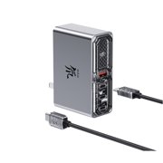 Nubia RedMagic 9 Pro 8 Pro 165W GaN Charger 4 Ports + Cable Silver, Fast Charging Power Adapter