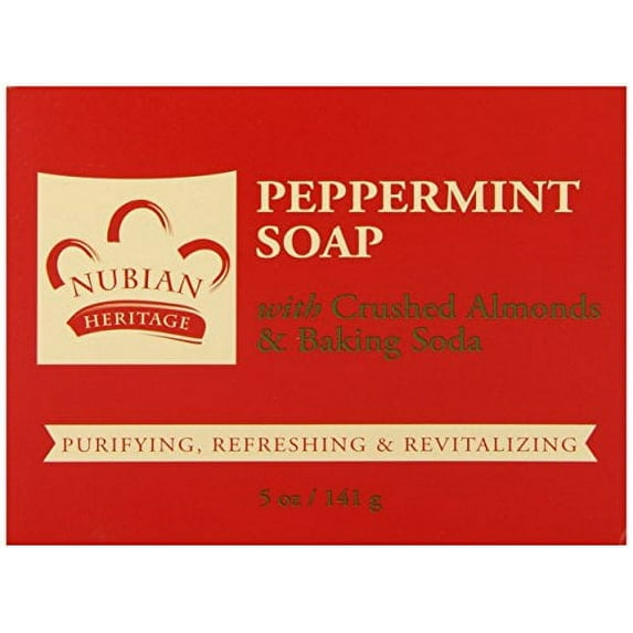 Nubian Bar Soap Pprmnt and Aloe 5 Ounce - 6 Pack