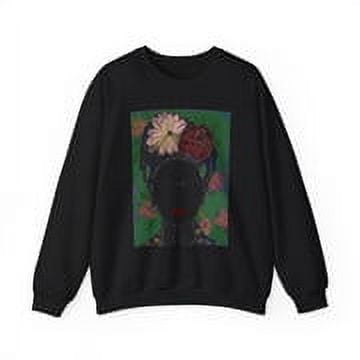 Nubian Frida Kahlo Black Crewneck Sweatshirt