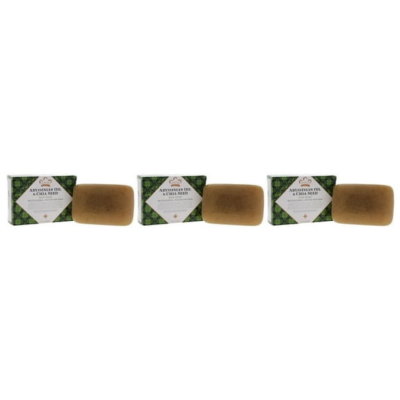 Nubian Heritage Abyssinian and Chia Seed Bar Soap - Pack of 3, Bar Soap 5 oz
