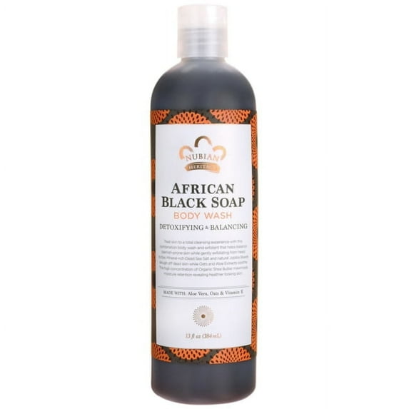 Nubian Heritage African Black Soap, Body Wash - 13 oz