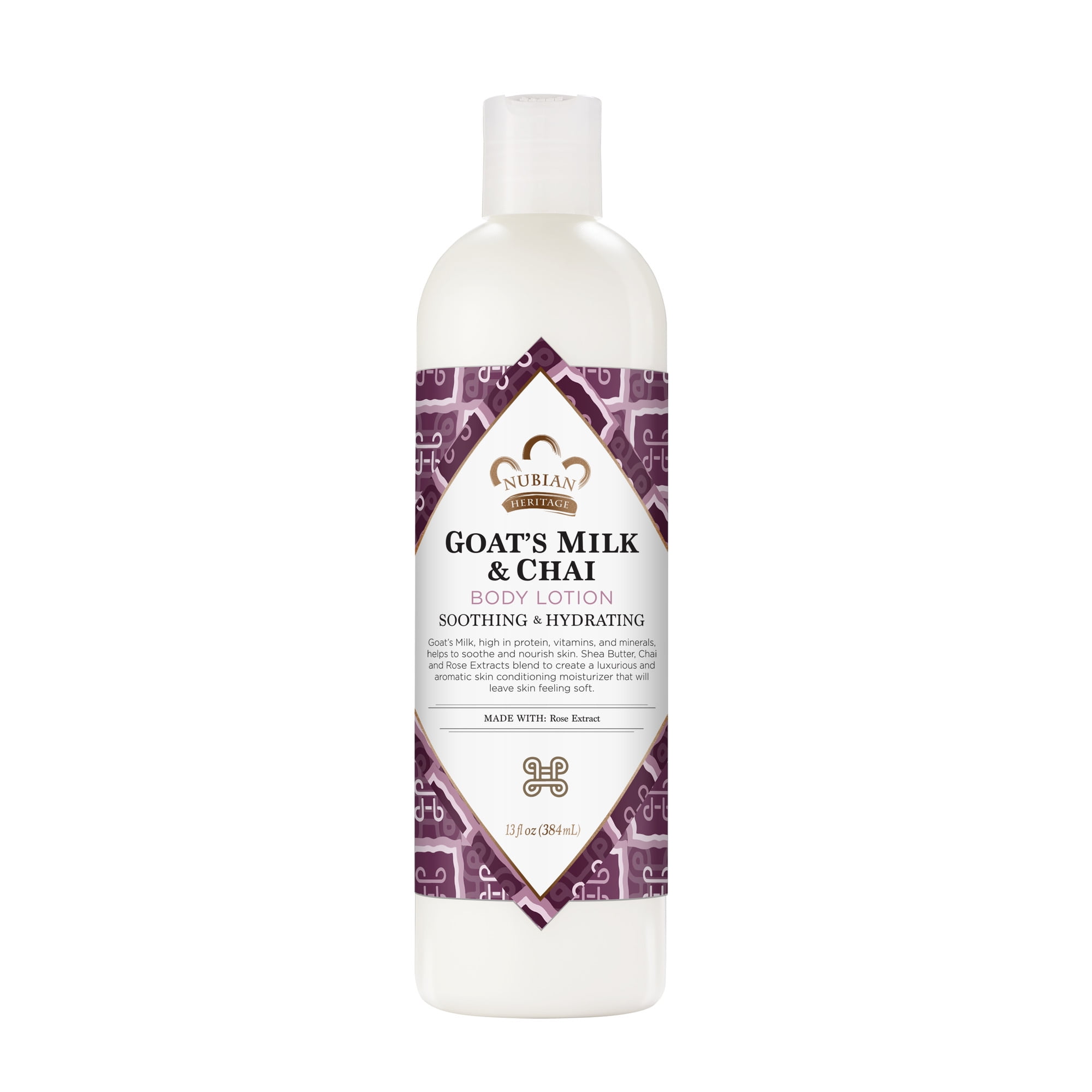 Nubian Heritage Body Lotion Goat's Milk & Chai with Rose Extract, 13 fl Oz