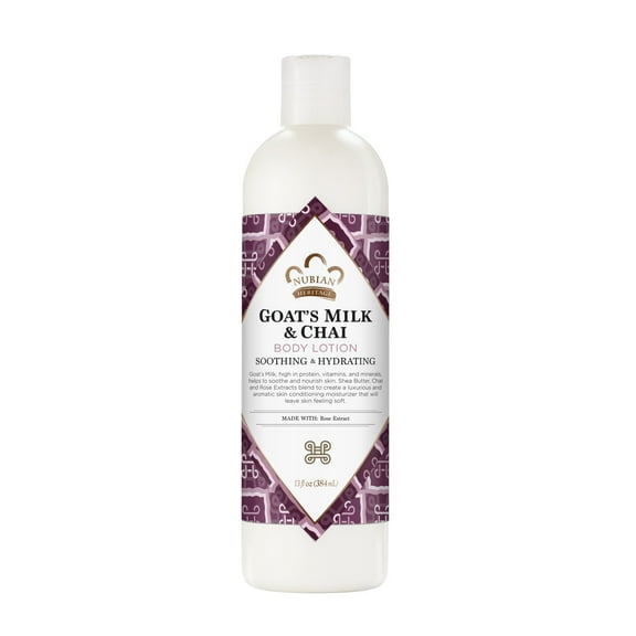 Nubian Heritage Body Lotion Goat's Milk & Chai with Rose Extract, 13 fl Oz