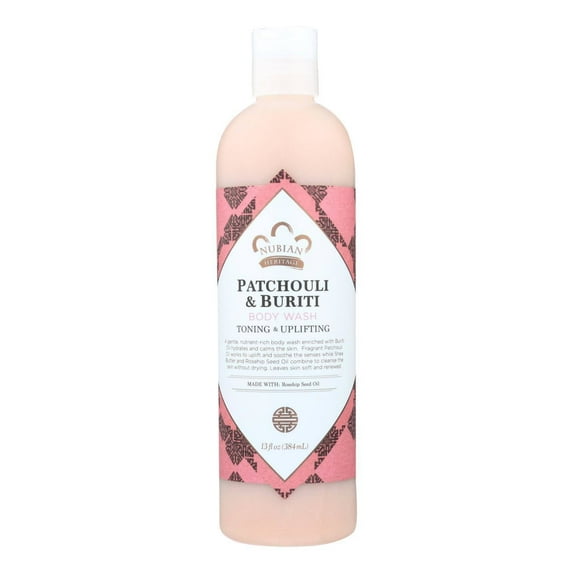 Nubian Heritage Body Wash - Patchouli and Buriti - 13 oz