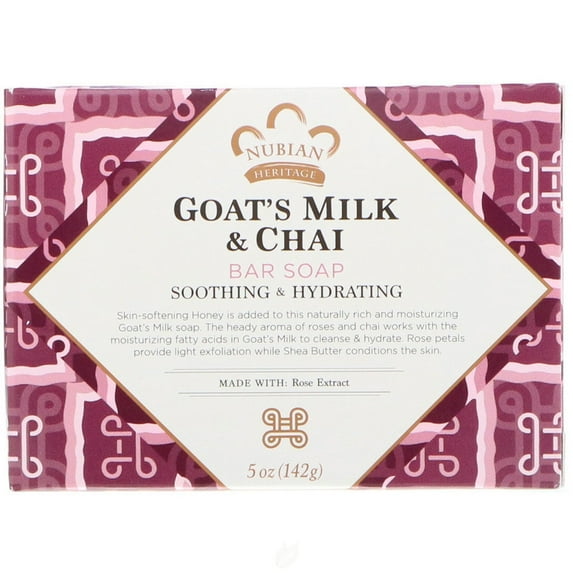 (3 Pack) Nubian Heritage, Goat's Milk &Amp; Chai Bar Soap, 5 Oz (142 G)