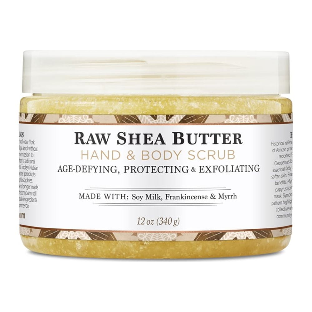 Nubian Heritage Hand & Body Scrub All Skin Raw Shea Butter, 12 oz