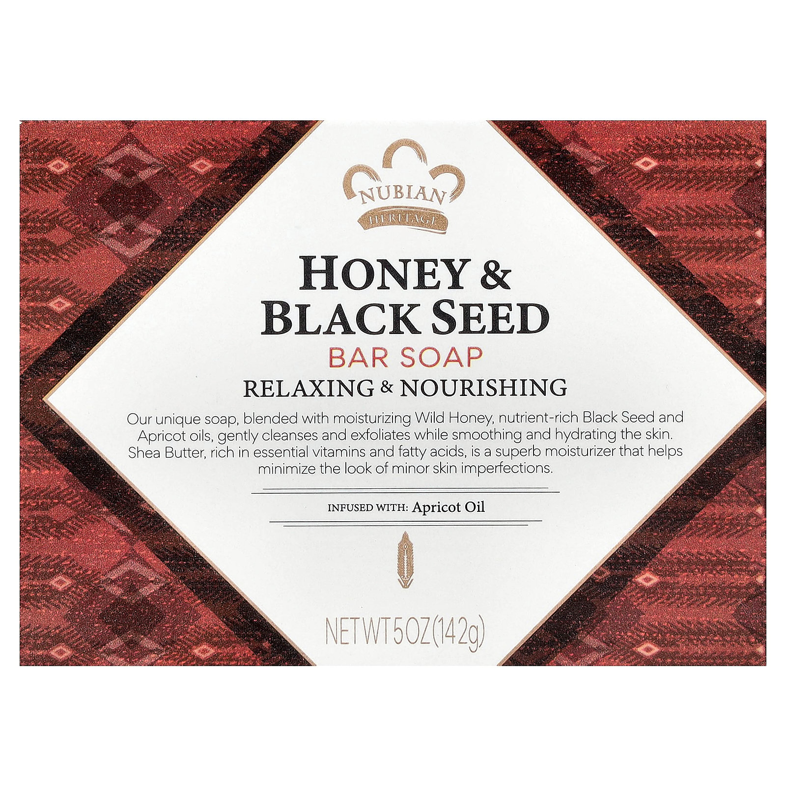 thumbnail image 1 of Nubian Heritage Honey & Black Seed Bar Soap 5oz, 1 of 6