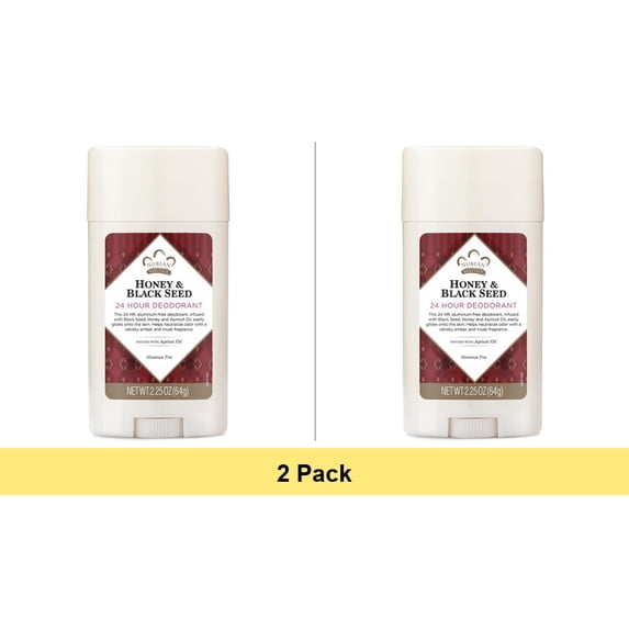 Nubian Heritage Honey Black Seed Deodorant, 2.25 oz - 2 Pack