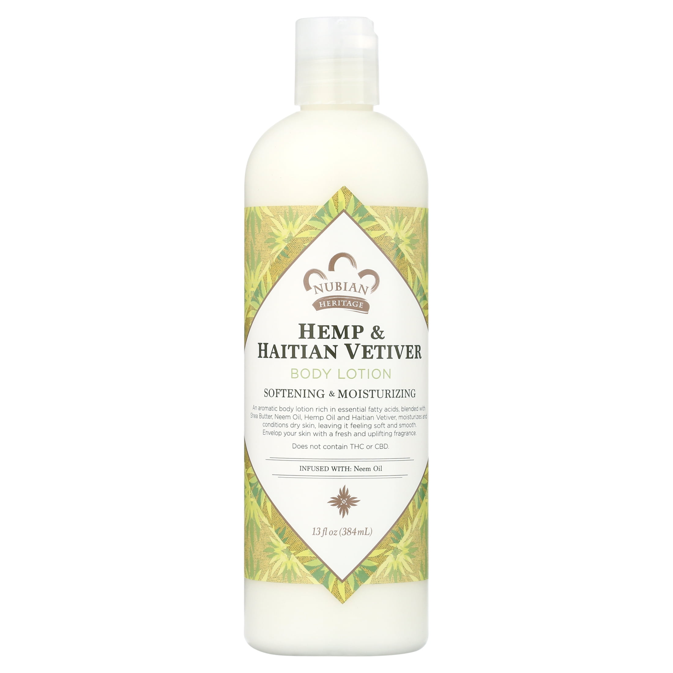 Nubian Heritage Body Lotion Indian Hemp & Haitian Vetiver,13 oz
