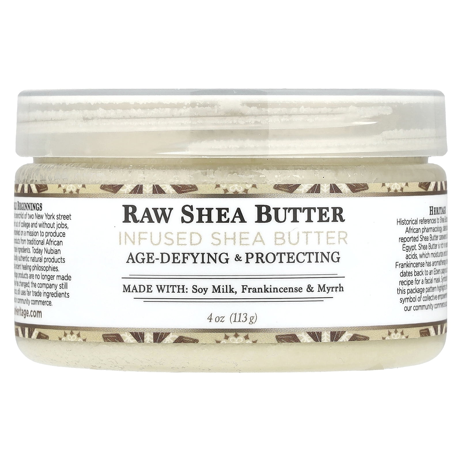 Raw Shea Butter Infused Shea Butter by Nubian Heritage for Unisex - 4 oz Moisturizer