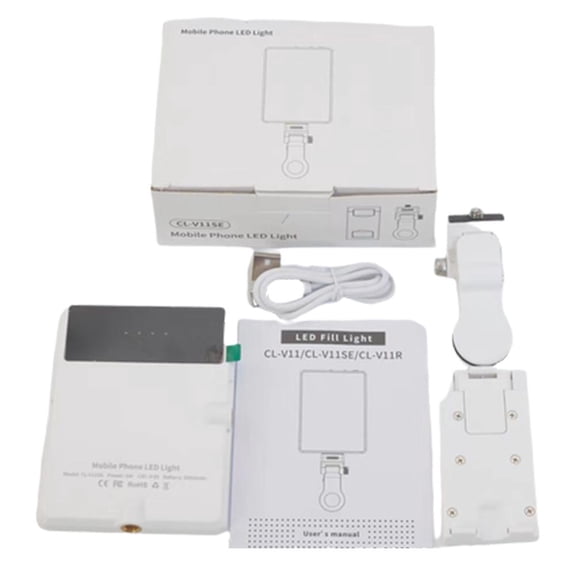 Nuboxa 100 LED 5V1A Rechargeable Cell Phone Fill Light10Level Brightness NEW