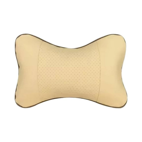 Nuboxa Car Neck Pillows Both Side Pu Leather Headrest For Head Pain Car Pillow Lot E4