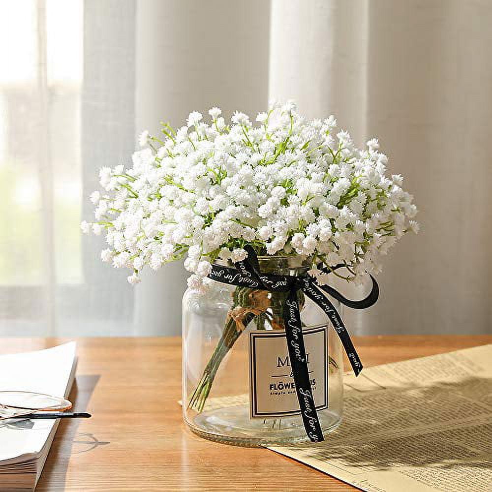 5000+ Dried Baby's Breath Flowers Bouquet - 17.2'' Upgraded Large Pack  Natural White Flowers Bulk, Gypsophila Branches for Wedding, Table Vase,  Party