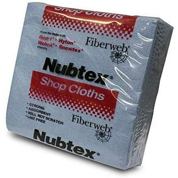 Nubtex Shop Cloths 13"x13" Wipes Box of 375 cleaning Blankets Roller Ink Tray