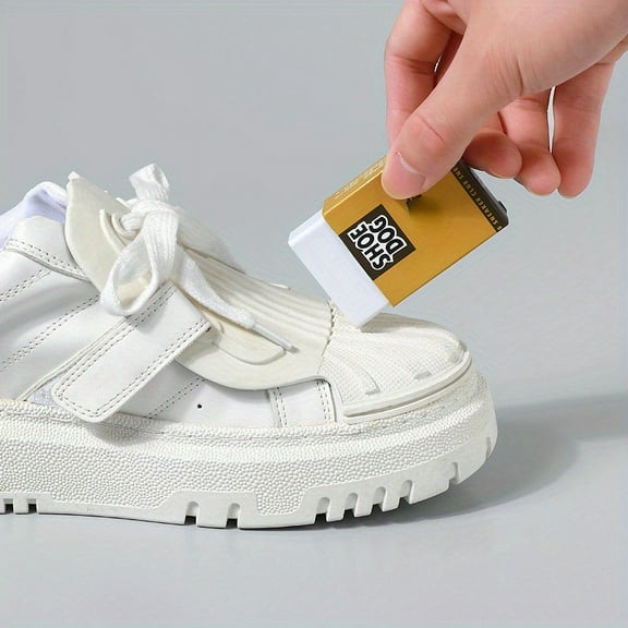 Nubuck Shoe Cleaning Block – 2-Pack Stain Remover Erasers with Scouring Pad, No-Water Cleaner for Sneakers, Boots, Leather Shoes & Accessories