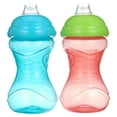 thumbnail image 1 of Nuby 2 Pack 10 Oz. Clik-It Cup with Silicone Spout, Red & Blue, 1 of 8