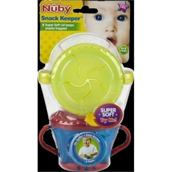 Nuby Snack Keeper Snack Cup, Colors May Vary, 2 pack