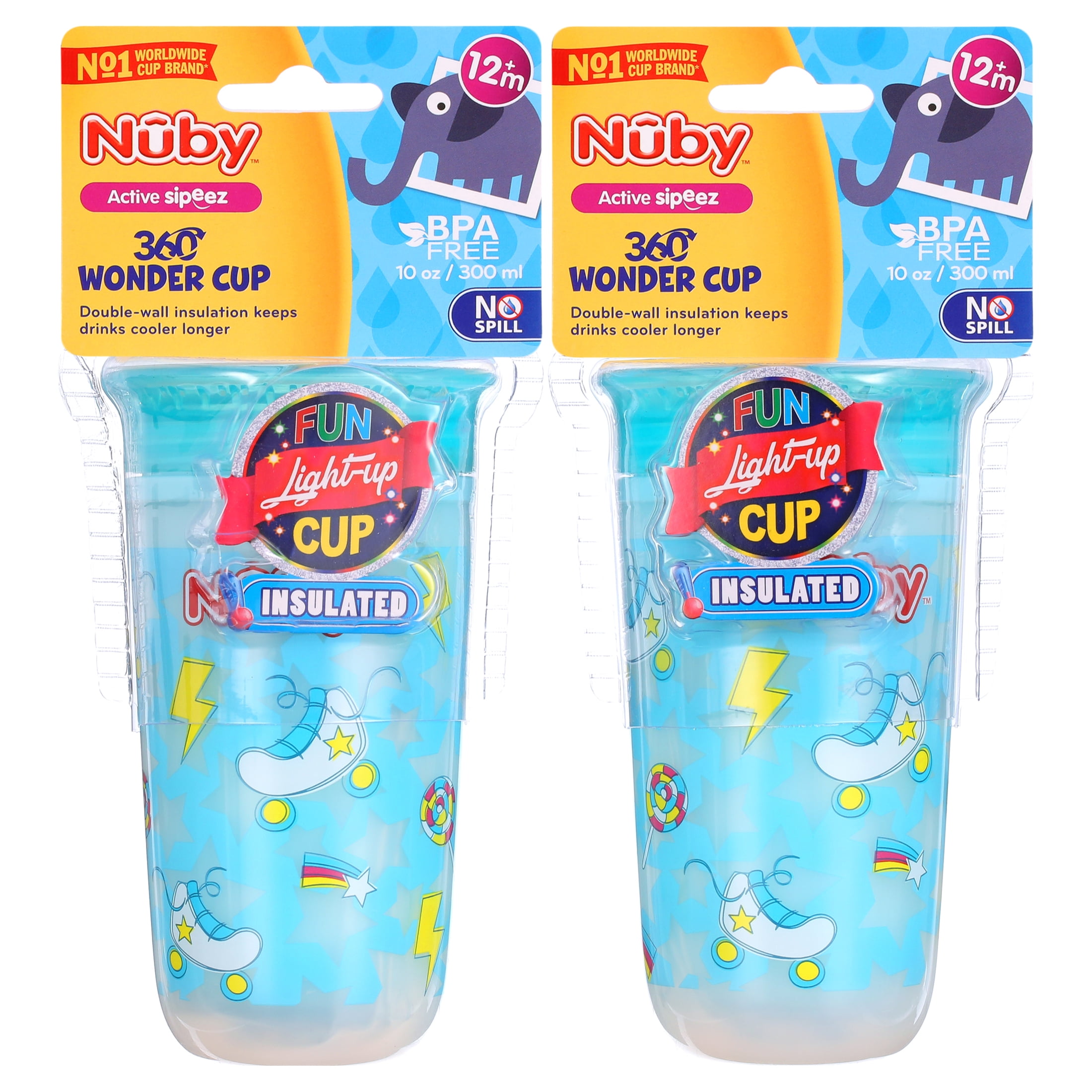 48 Wholesale Nuby Smart 360 No Spill Cup, Assorted Colors, 10 Oz