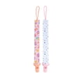 thumbnail image 1 of Nuby Pacifinder Baby Pacifier Holder Clip, 2 Count, Flowers & Polka Dots, 1 of 8