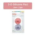 thumbnail image 1 of Nuby 3-D Sili Soother Baby Pacifier, Flower and Bow, 2 Pack, 1 of 9
