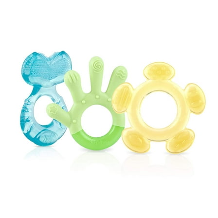 Nuby 3 Step Baby Teether Set Neutral Colors
