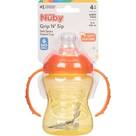 Nuby 4m+ Grip N' Sip Soft Spout Trainer Cup 1 ea
