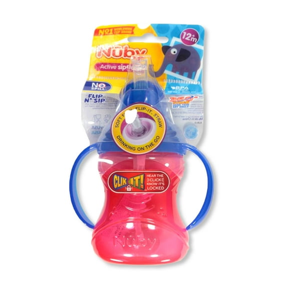 Nuby Active Sipeez Flip ’n Sip Sipper Cup (10 oz.) Color: red Size: one size