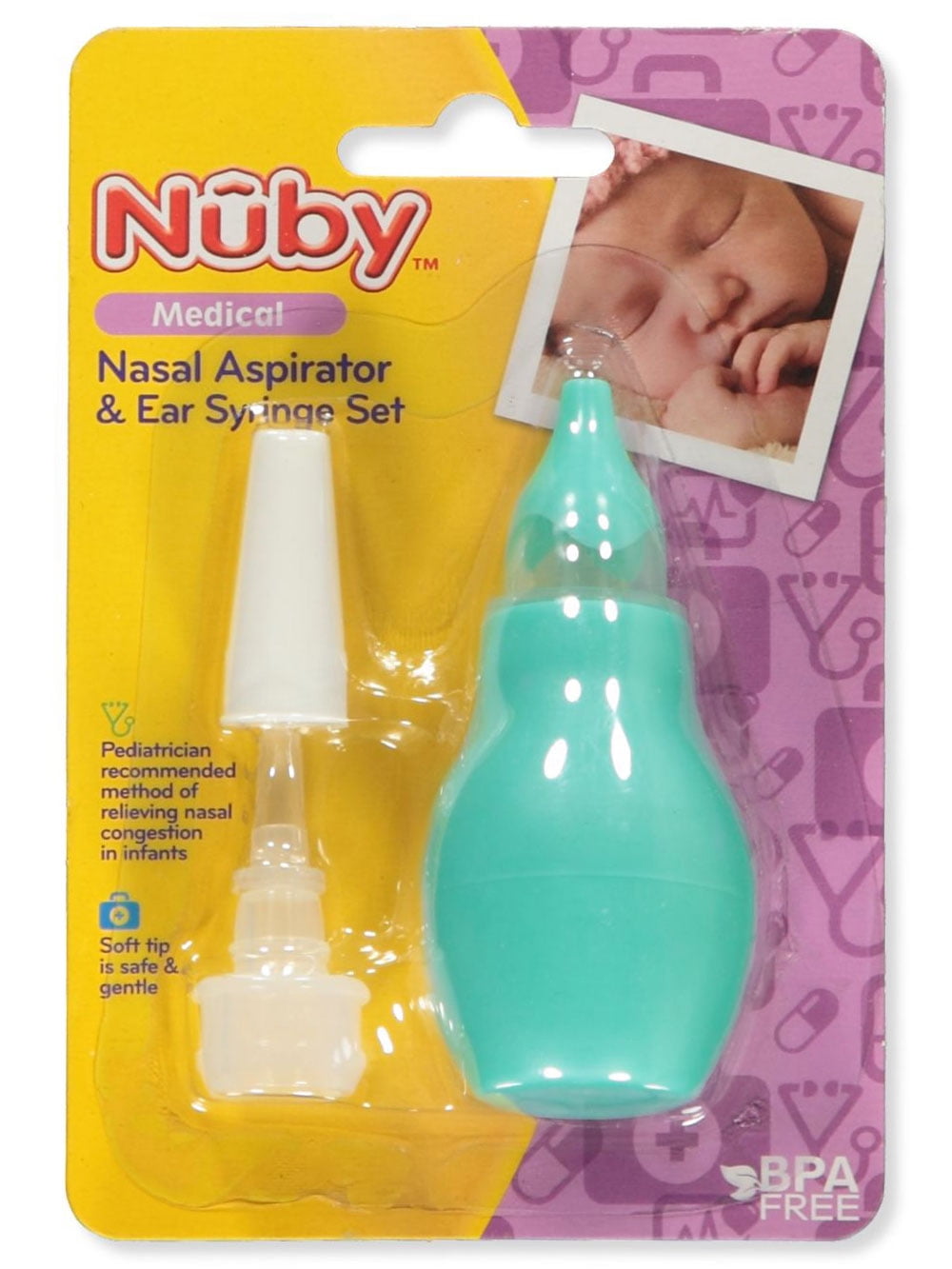 Nuby Breathe-eez Nasal Aspirator 0+ M with Travel Case Brand New Factory  Sealed!