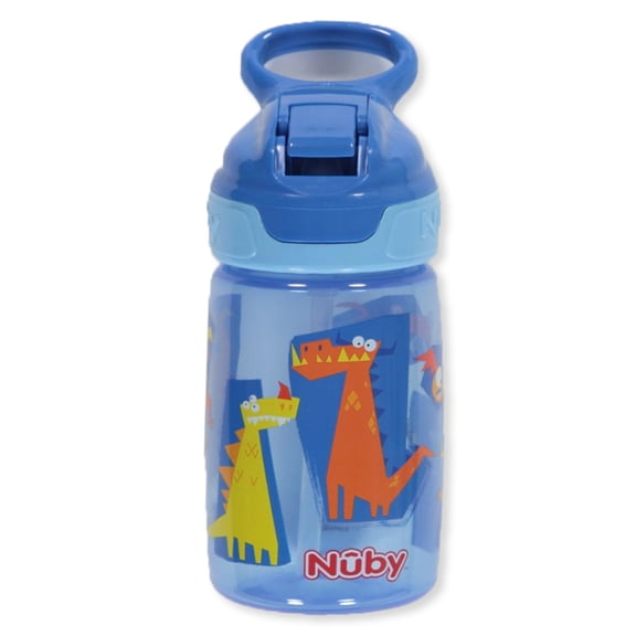 Nuby Baby Boys' 12 Oz. Flip Spout Water Bottle Canteen Color: blue Size: one size