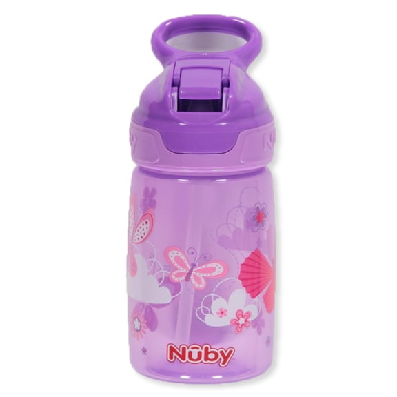 Nuby Baby Boys' 12 Oz. Flip Spout Water Bottle Canteen Color: purple Size: one size